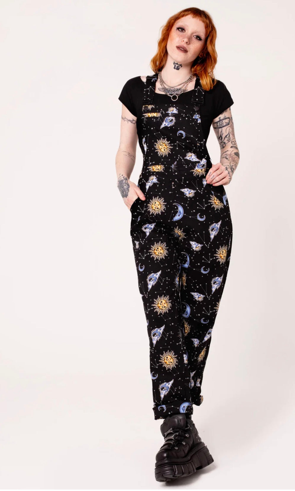 Hell Bunny Solaris Dungarees