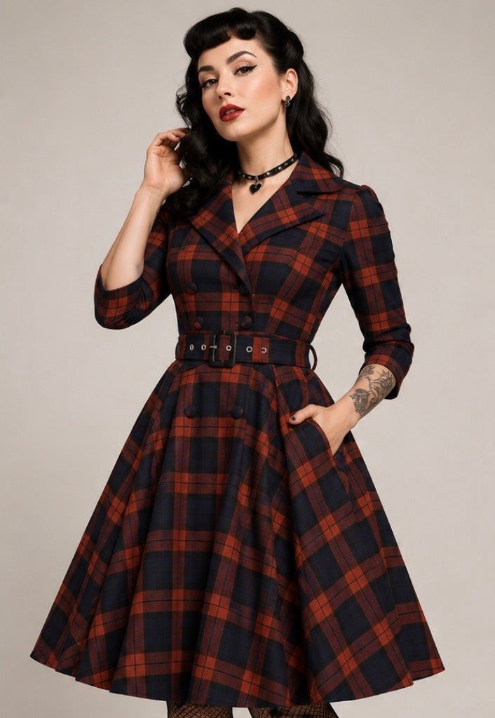 Giselle Tartan Swing Dress