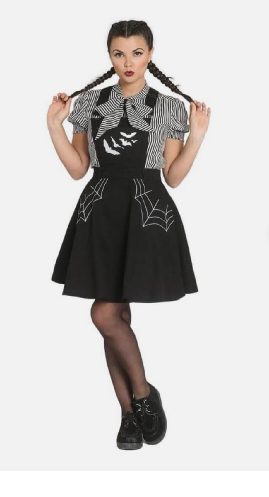 HELL BUNNY MISS MUFFET PINAFORE DRESS