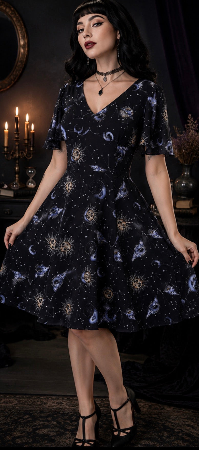 Hell Bunny Solaris Zodiac Dress