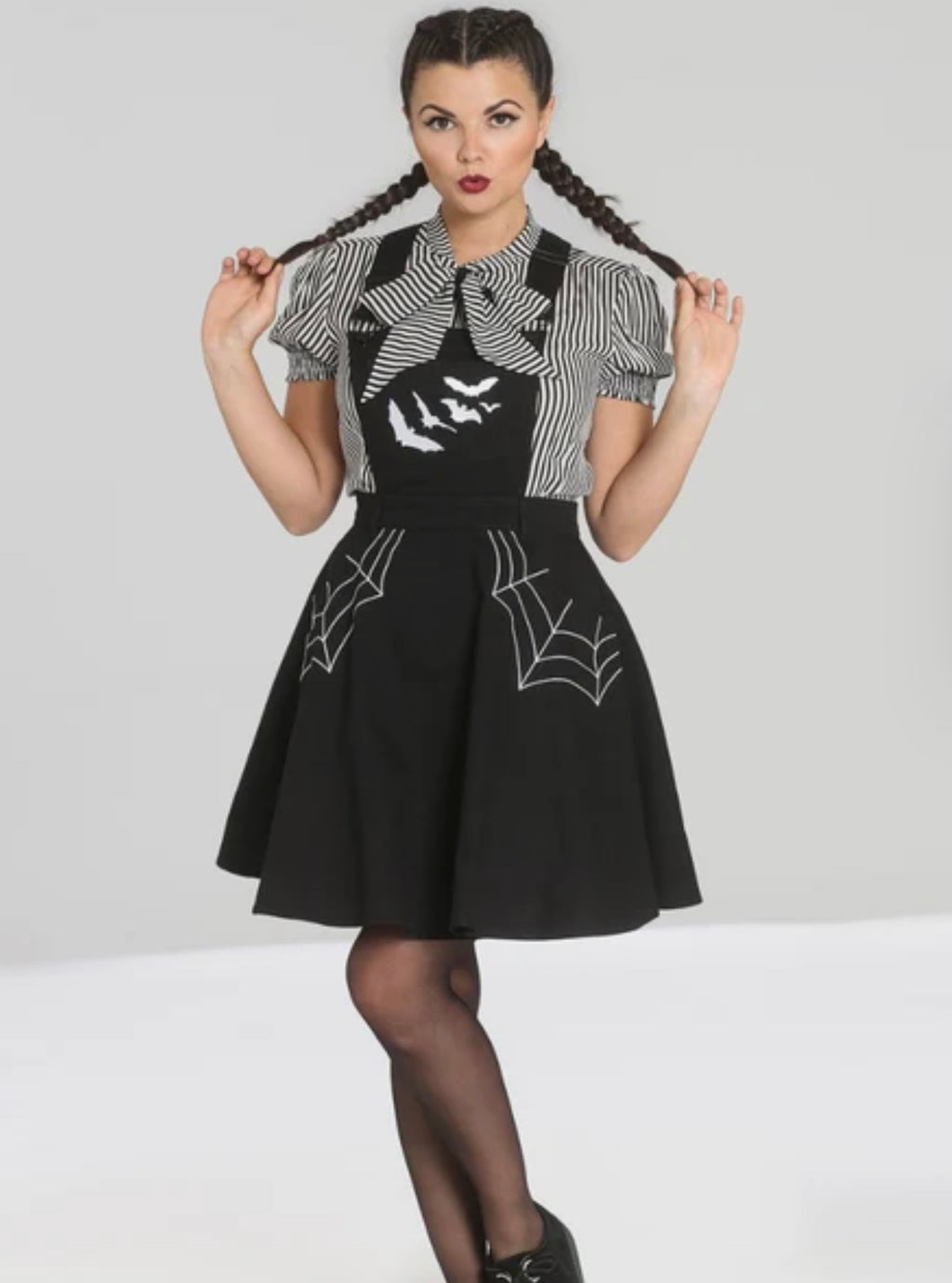 HELL BUNNY MISS MUFFET PINAFORE DRESS
