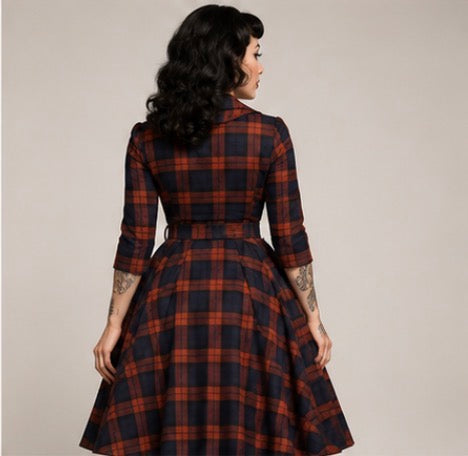 Giselle Tartan Swing Dress