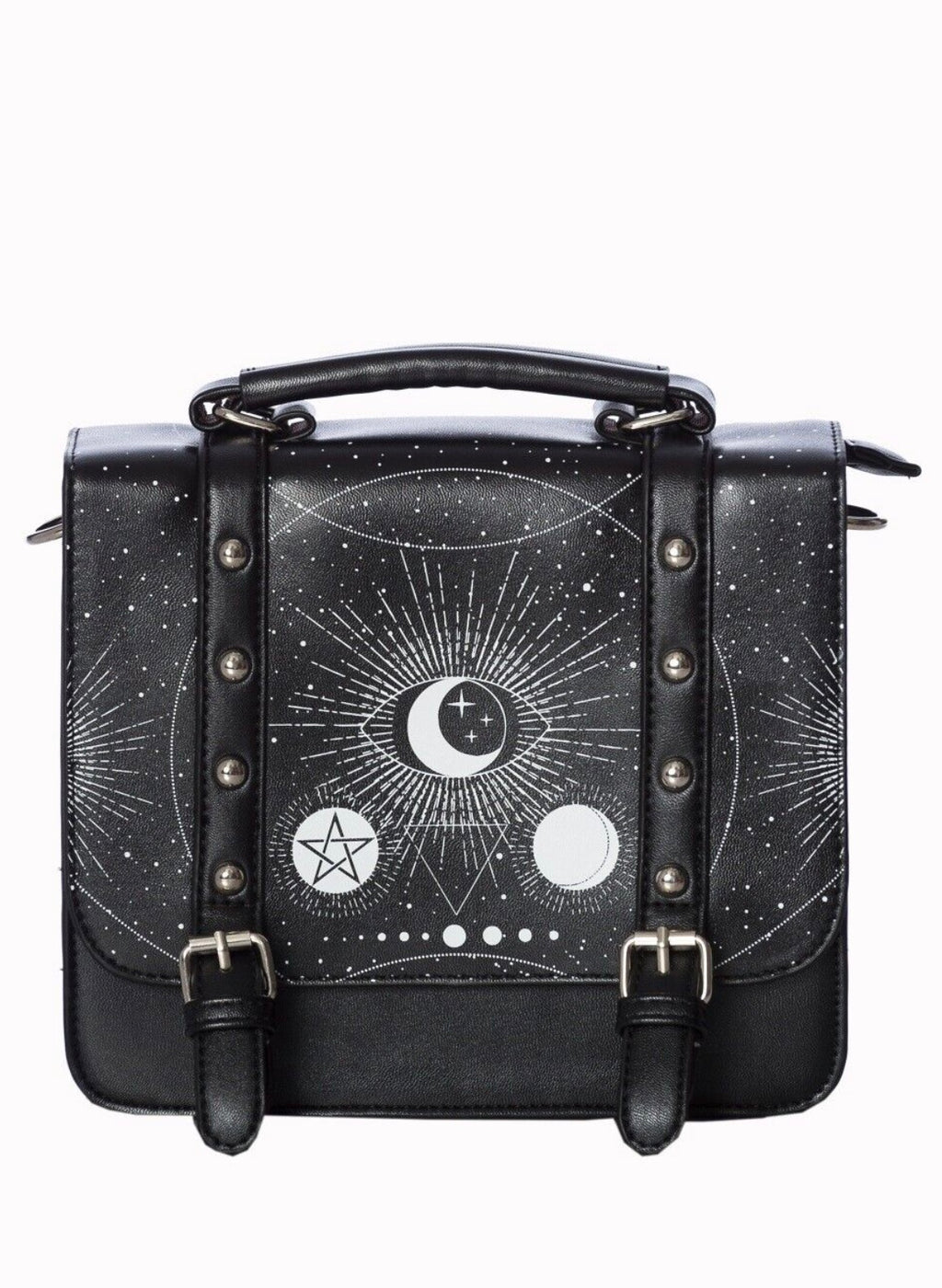 Gothic Rockabilly Emo Punk Stars Moon Cosmic Small Satchel Bag BANNED Apparel
