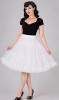Black 50's Rockabilly Retro Super Soft 26inches Petticoat Skirt BANNED Apparel