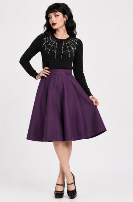BANNED Black Gothic Vintage Retro Rockabilly Under Her Web Spell Cardigan