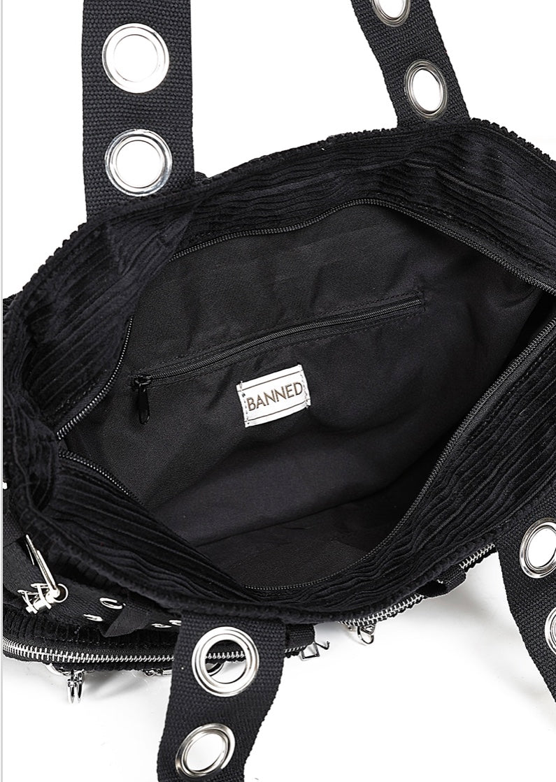 Sweet Revenge" Handbag black-silver by Banned Alternative