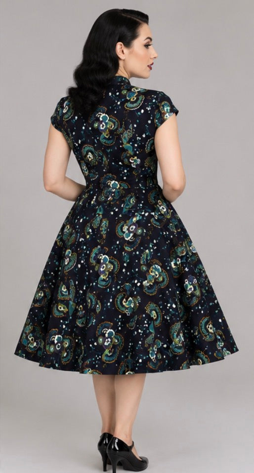 Banned Apparel Peacock Cut Out Retro dress