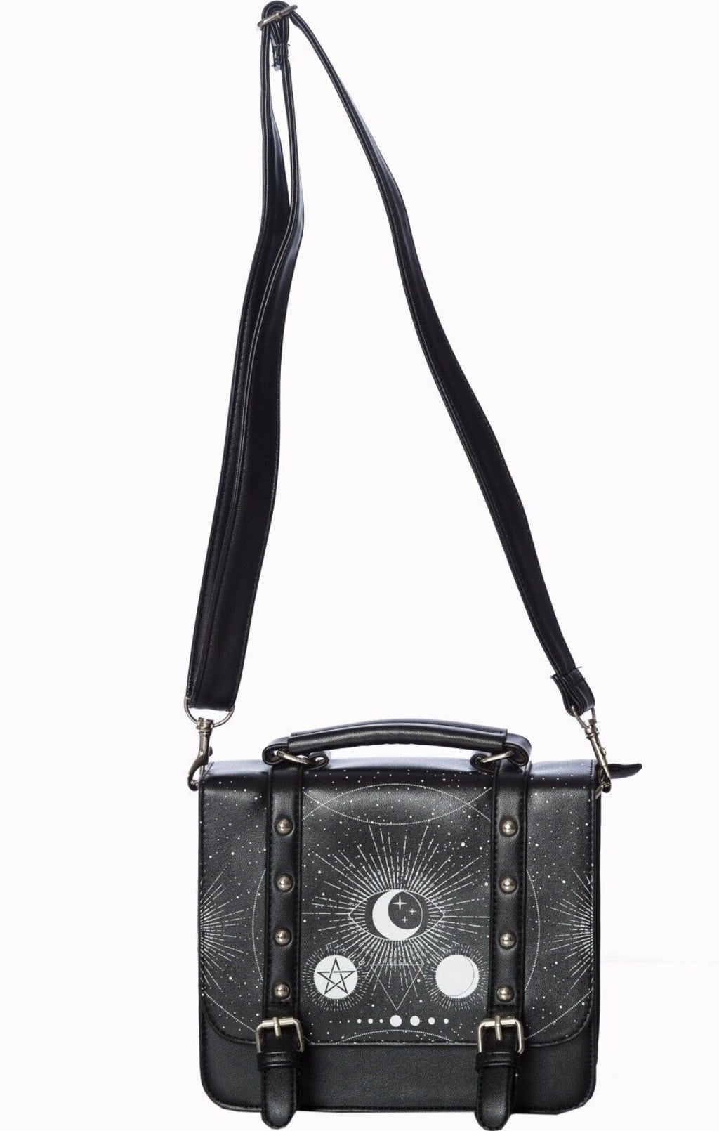Gothic Rockabilly Emo Punk Stars Moon Cosmic Small Satchel Bag BANNED Apparel