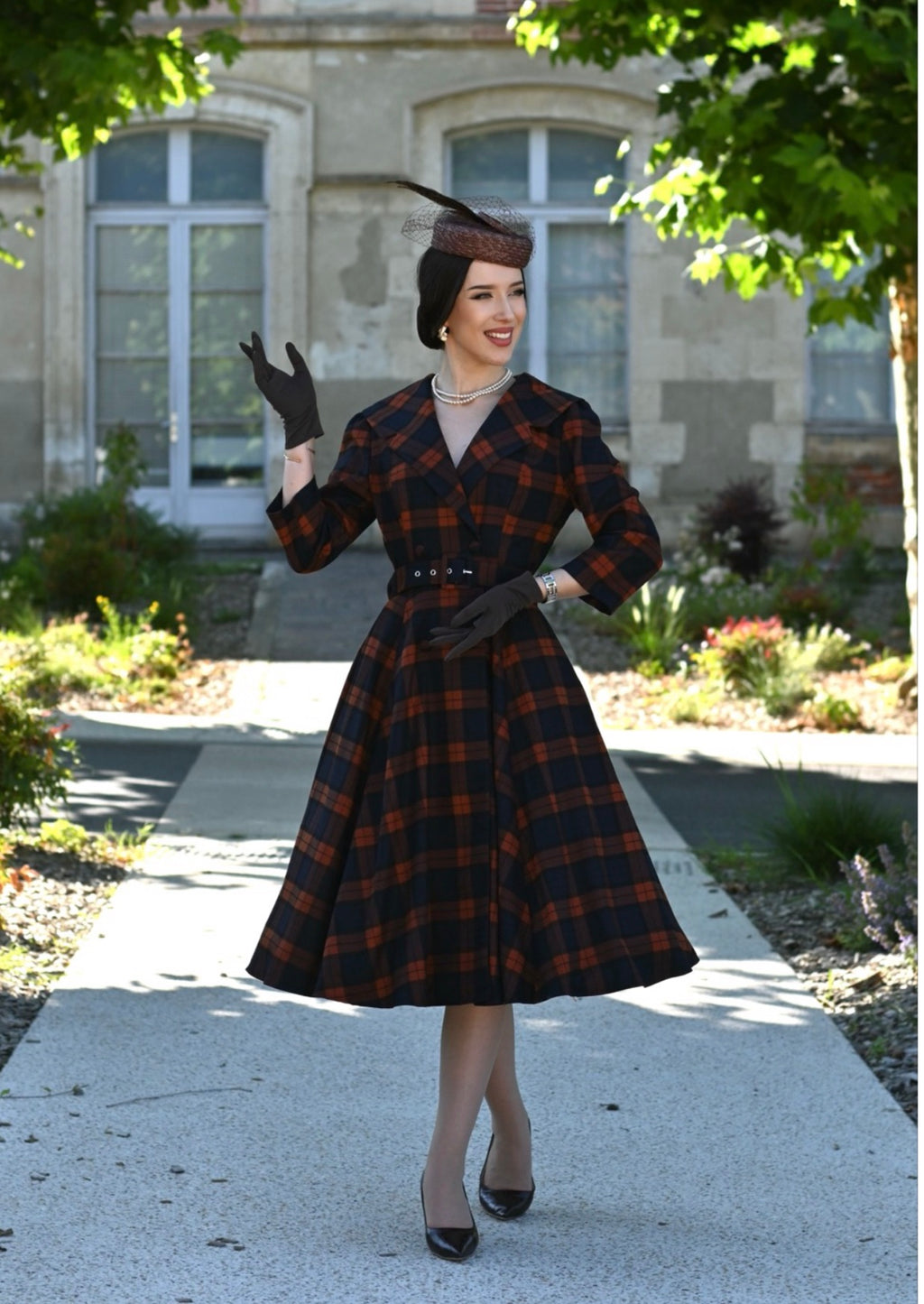 Giselle Tartan Swing Dress