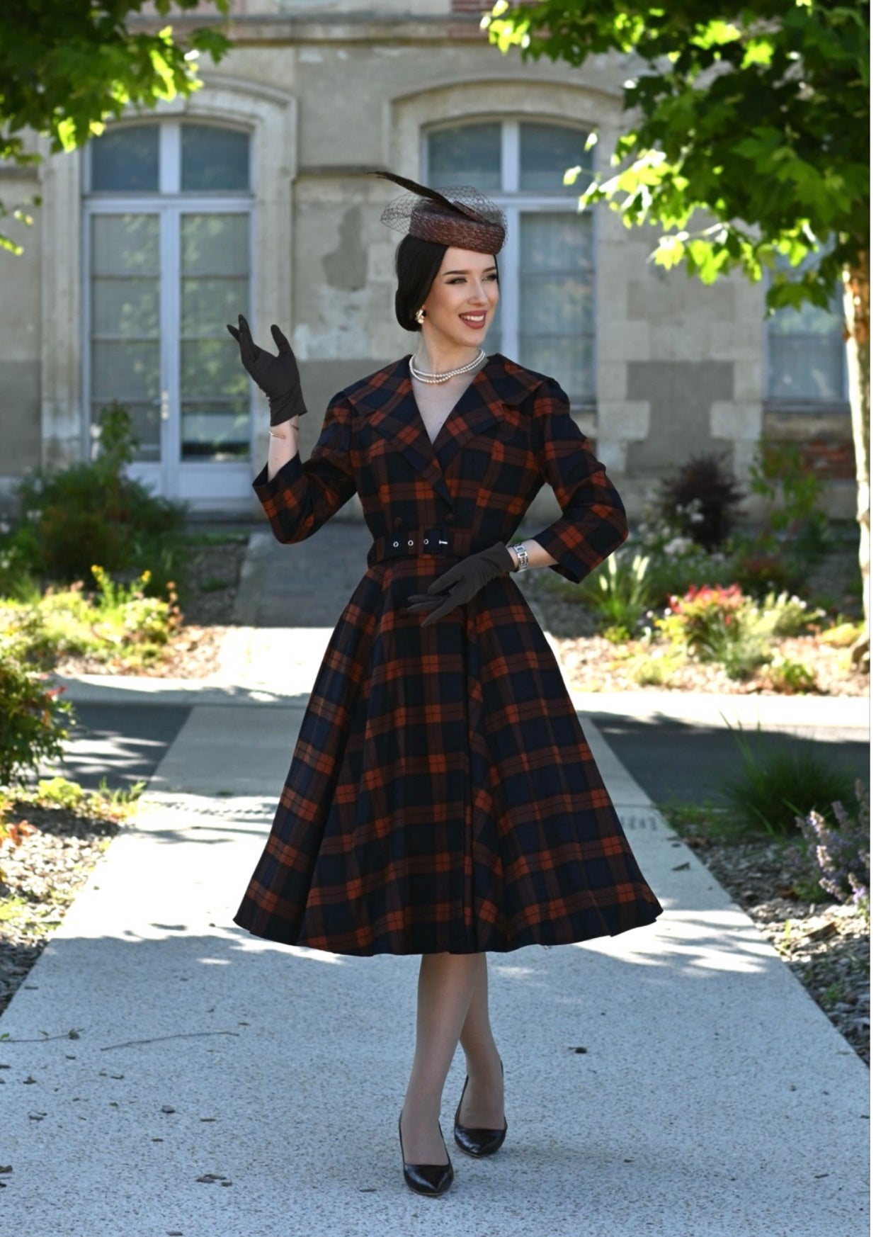 Giselle Tartan Swing Dress