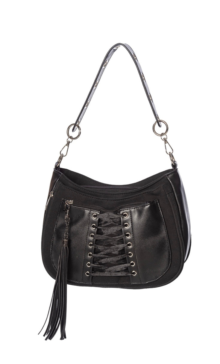 BANNED Apparel Women's Black Gothic Emo Punk Lace Tamora Corset Bag
