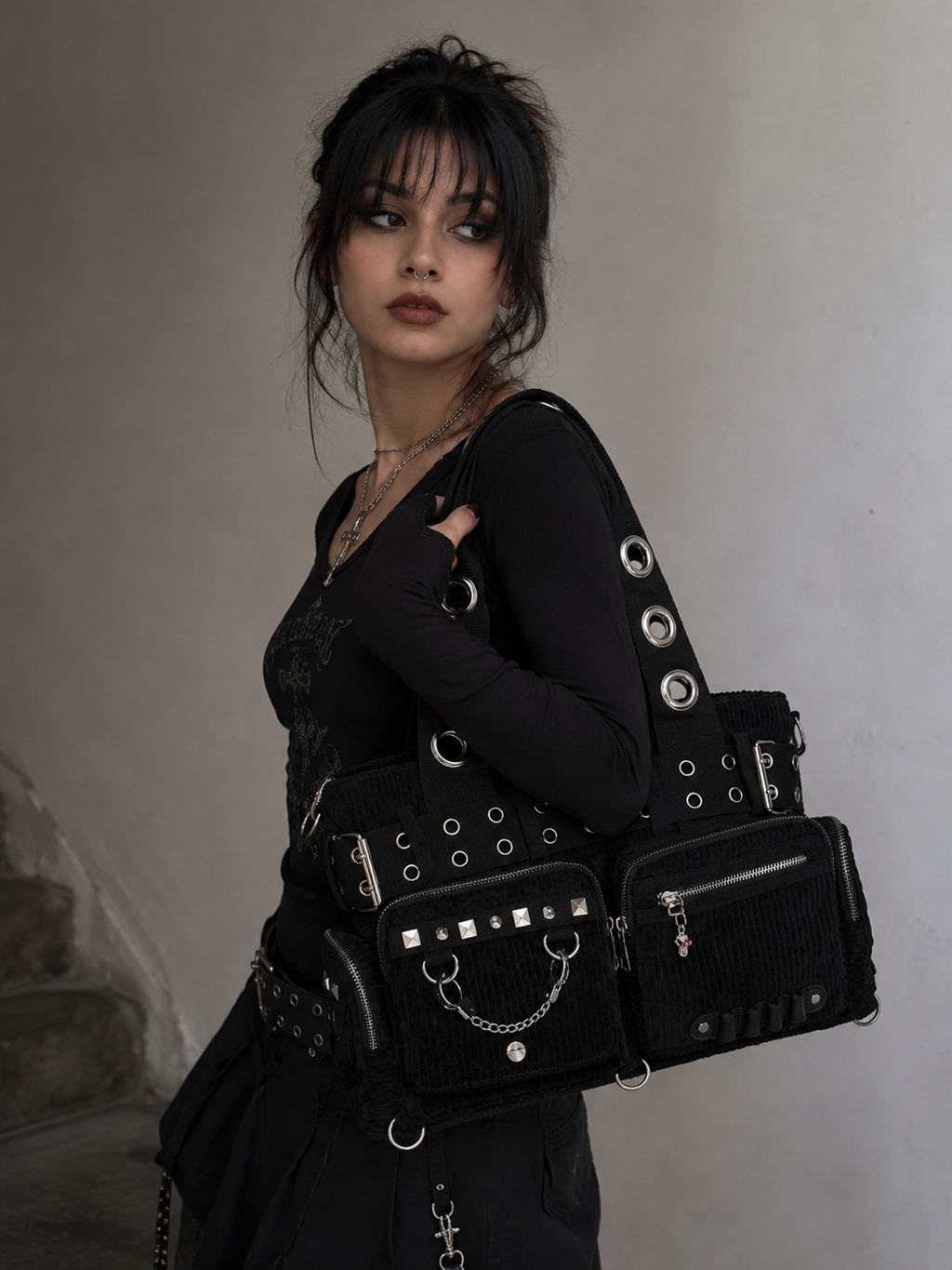 Sweet Revenge" Handbag black-silver by Banned Alternative