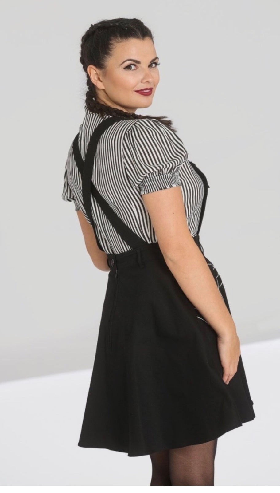 HELL BUNNY MISS MUFFET PINAFORE DRESS