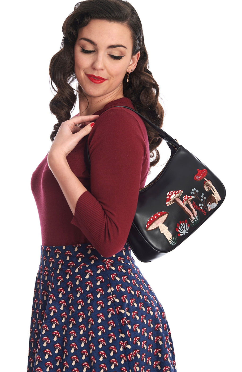 Woodland Hippie Vibes" Handbag black-multicolour by Banned Retro