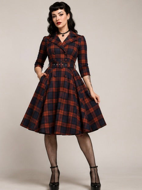 Giselle Tartan Swing Dress