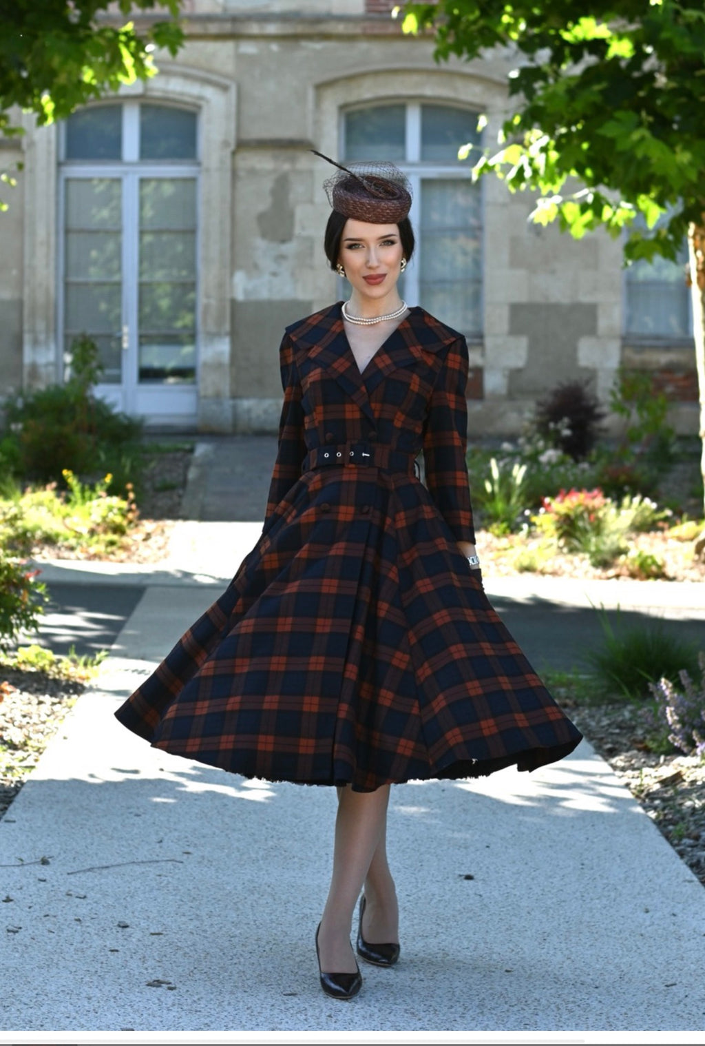 Giselle Tartan Swing Dress