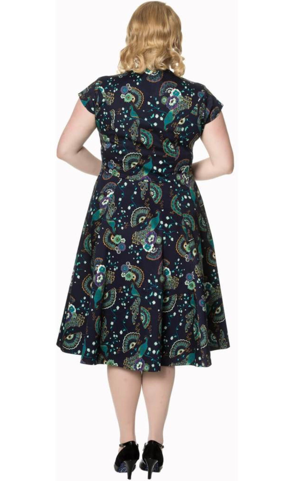 Banned Apparel Peacock Cut Out Retro dress
