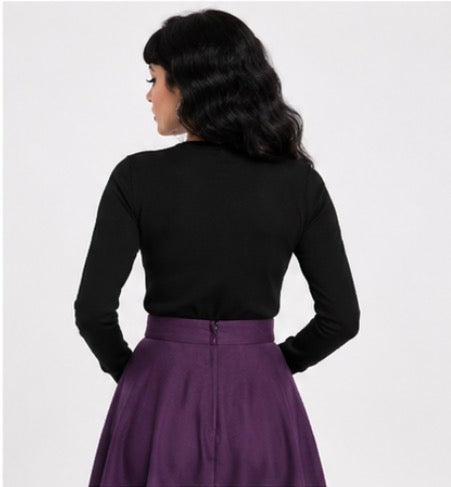BANNED Black Gothic Vintage Retro Rockabilly Under Her Web Spell Cardigan