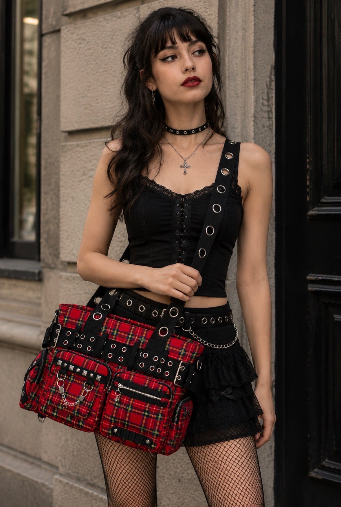 Banned RED CAMDYN HANDBAG