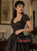 Black ROSE GARDEN HANDBAG