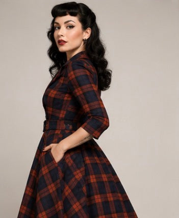 Giselle Tartan Swing Dress