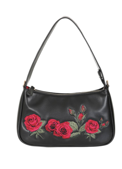Black ROSE GARDEN HANDBAG