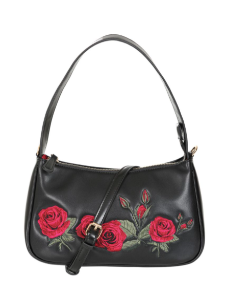 Black ROSE GARDEN HANDBAG