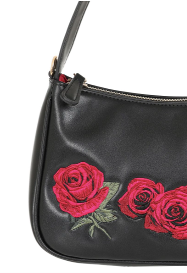 Black ROSE GARDEN HANDBAG